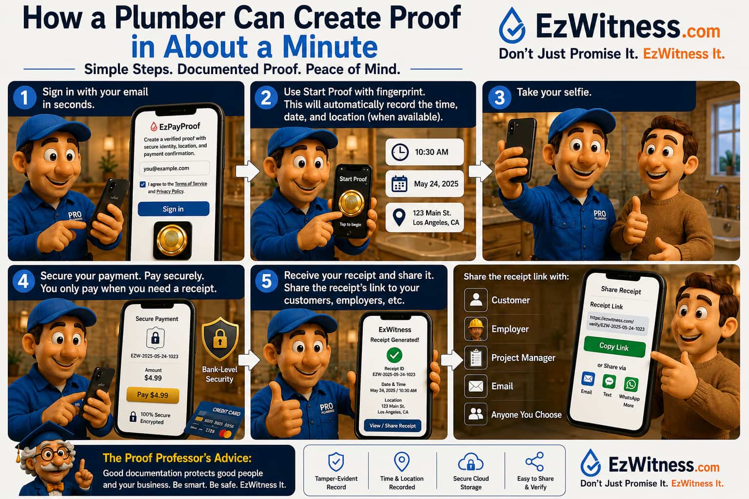 How plumbers use EzWitness